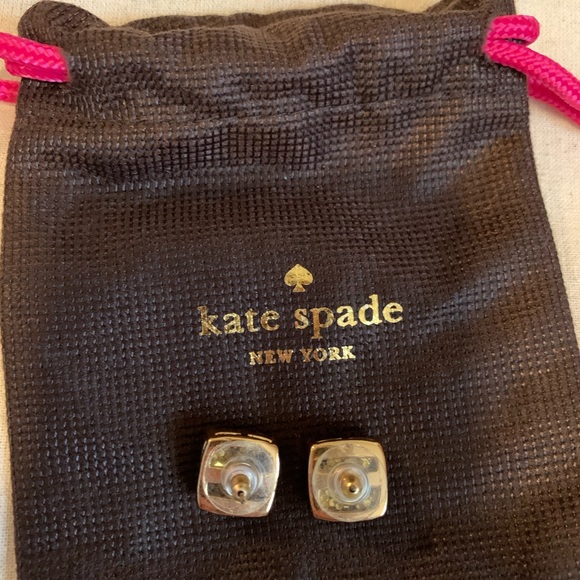 Kate Spade Small Square Studs in gold - Picture 3 of 3